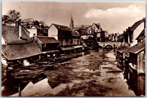 Chartres L'Eure Au Pont Des Saints Peres Street Residences Real Photo Postcard