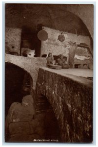 c1940's Palestine House Design Made of Rock Palestine RPPC Photo Postcard