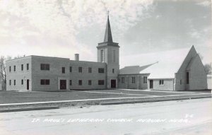 Real Photo Postcard St. Paul's Lutheran Church in Auburn, Nebraska~130883