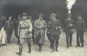 WWI RPPC Postcard Tomáš Masaryk And Other Military People Prague
