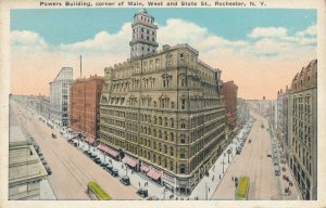 Rochester NY, New York - Powers Building Corner of West Main and State - WB