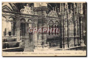 Old Postcard Lepine Marne Notre Dame Choir Inner Fence