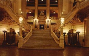 Vintage Postcard Main Stairway Capitol Building Harrisburg Pennsylvania Deb-Kay