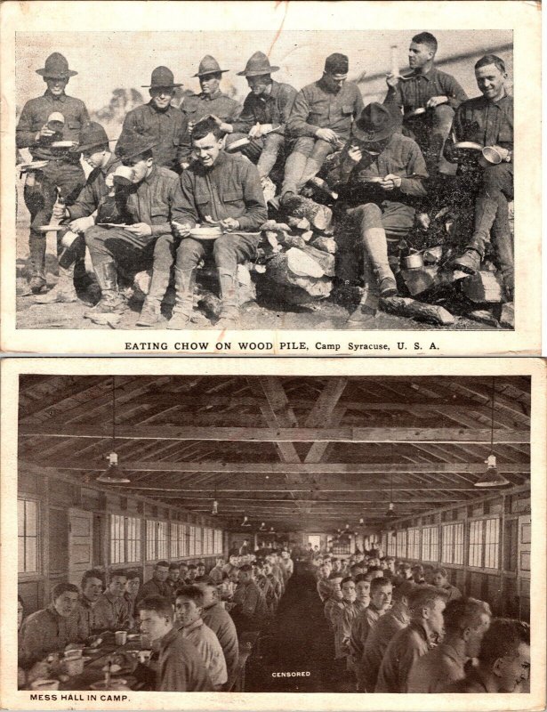 Camp Syracuse New York WW1 Set of 4 Vintage Postcard