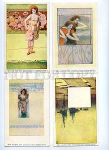 189346 Ebbe und Flut HO Set 10 card ART NOUVEAU PHILIPP KRAMER