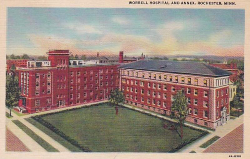 Minnesota Rochester Worrell Hospital and Annex Curteich