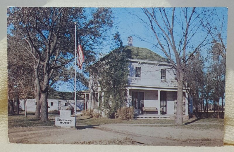 Eisenhower Home Abilene Kansas Vintage Postcard