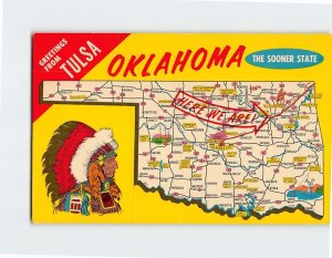 Postcard Greetings from Tulsa Oklahoma The Sooner State Oklahoma USA