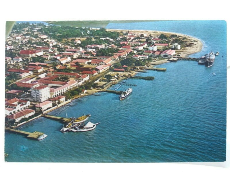 Aerial View of Bathurst Banjul Gambia Africa Vintage Postcard