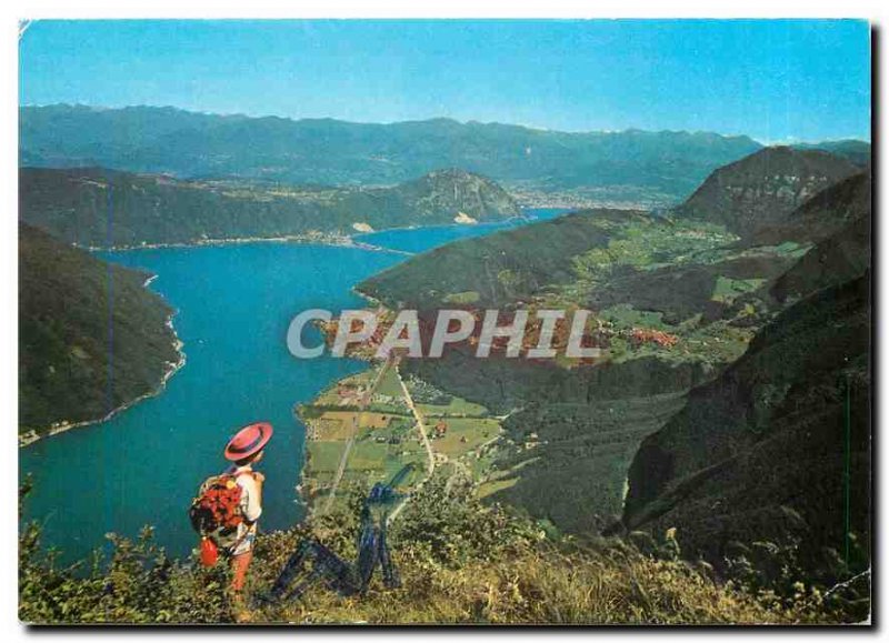 Modern Postcard Lago di Lugano Panorama dal Monte Generoso