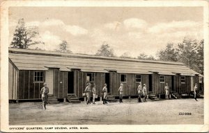 Vtg 1910s Officers Quarters Camp Devens Ayer Massachusetts MA Postcard