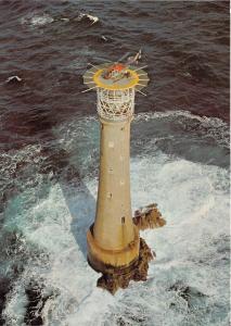 BF37764 bishop rock lighthouse  helicopter aviation helicoptere