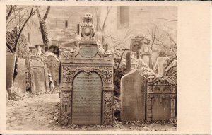 JUDAICA Old Jewish Cemetery, Prague CZ, 1920-30's, Grave of Rabbi Loew, Kabbalah