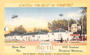 Kearney Nebraska birds eye view Kearney Motel antique pc Y11374 