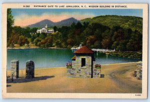 c1946 Lake Junaluska North Carolina NC Vintage Postcard Entrance Gate Building