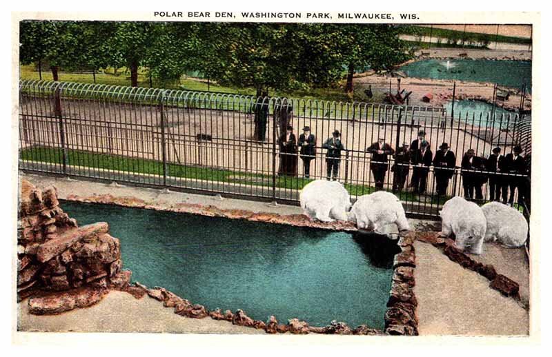 Postcard ZOO SCENE Milwaukee Wisconsin WI AQ7320