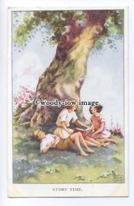 ch0123 - Story Time - artist Rene Cloke - postcard