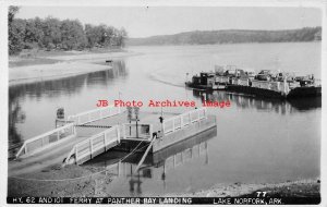 AR, Lake Norfolk, Arkansas, RPPC, Car Ferry at Panther Bay, Photo No 77