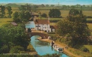 Napton Quay Lock Barge Locks Oxford Canal Oxfordshire 1970s Postcard