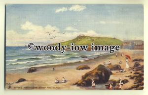 tp0185 - Cornwall - Portmeor Beach & Island, St. Ives c1908 - postcard - Tuck's