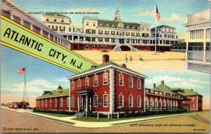 Vtg Atlantic City NJ Seashore House Home for Invalid Crippled Children Postcard