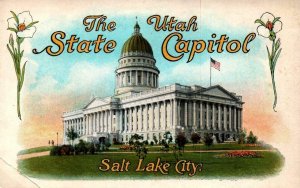 Salt Lake City, Utah - The Utah State Capitol - c1920 -  Vintage Postcard