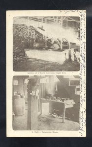 PATAGONIA ARGENTINA CHILE SOUTH AMERICA HOME INTERIOR SUGAR MILL 1910 POSTCARD