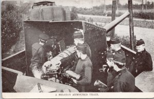 Belgian Armoured Train WW1 Soldiers Military Ward Lock Co Postcard G76