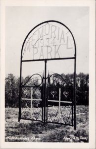 Memorial Park Kincaid Saskatchewan SK Unused Real Photo Postcard H36