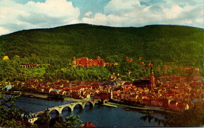 Germany Heidelberg City and Castle From The Hills