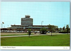 Peoria Illinois IL Postcard Greater Peoria Airport Charter Service c1960 Vintage