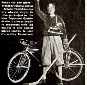 1931 New Departure Coaster Brake Bicycle Advertisement Antique Ephemera