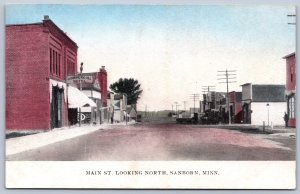 K31/ Sanborn Minnesota Postcard c1910 Main Street Stores Hotel 333