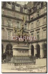 Old Postcard Paris Statue of Joan of Arc Square Pyramids