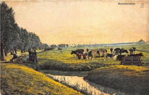 B94279 monnikendam cow vache painting postcard   netherlands