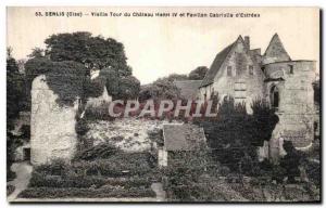 Old Postcard Senlis Viellie Tour Chateau Henry IV Pavilion Gabrielle d Estrees