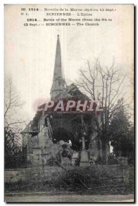 Old Postcard Battle of the Marne Ecriennes The Church Army