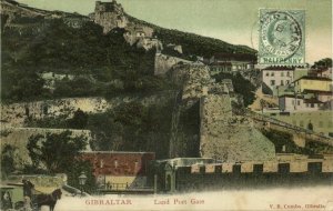 Gibraltar, Land Port Gate (1905) V.B. Cumbo Postcard