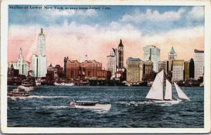 Skyline Of Lower New York City Seen From Jersey City Postcard C113