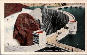 Theodore Roosevelt Dam Arizona Vintage Postcard C215