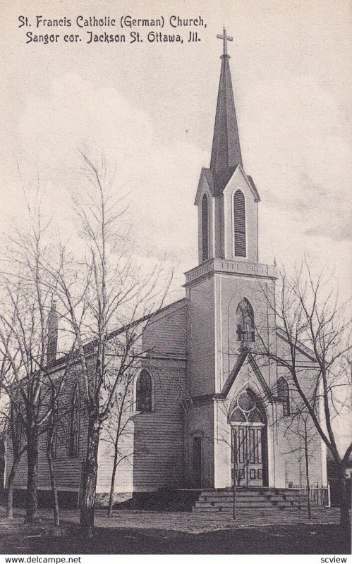 OTTAWA, Illinois, 1900-1910s; St. Francis Catholic (German) Church