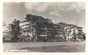 Manila Philippines Manila Hotel Real Photo Vintage Postcard AA8837