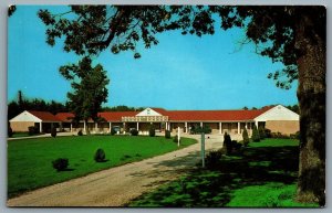 Postcard Ashalnd VA c1960s Cadillac Court Diners Club Roadside Motel Old Cars