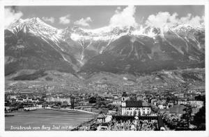 B107745 Austria Innsbruck vom Berg Isel mit Nordkette Tirol real photo uk