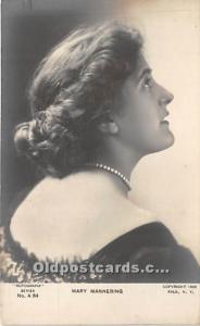 Mary Mannering Theater Actor / Actress Unused 