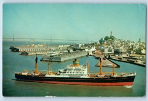 San Francisco California CA Postcard Holland America Line SS Diemerdyk c1950's