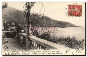 Old Postcard Menton Garavan The Bay Of Taking terrace of the Villa