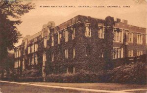 Alumni Recitation Hall Grinnell College Grinnell Iowa 1940s postcard