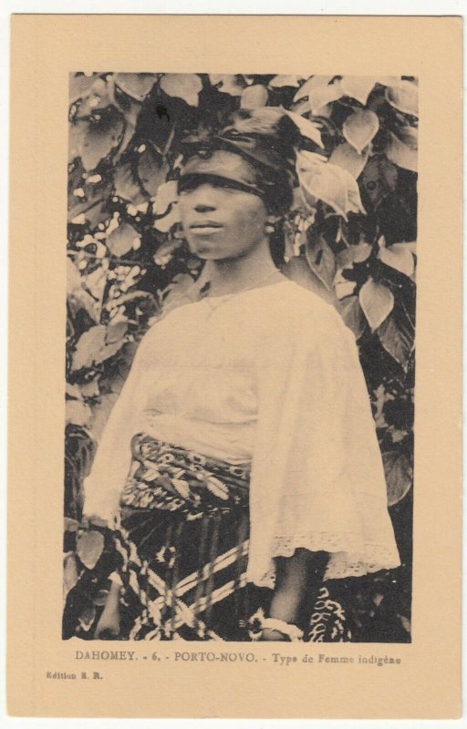 Benin; Dahomey, No 6, Porto Novo, A Native Woman PPC, By ER, Unused, c 1920's