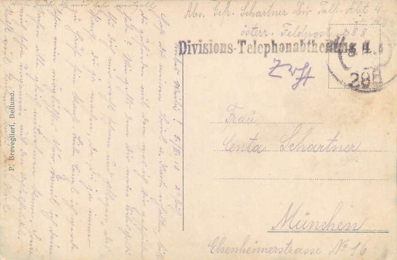 Italy saluti dal Lago di S. Croce, Belluno 1918